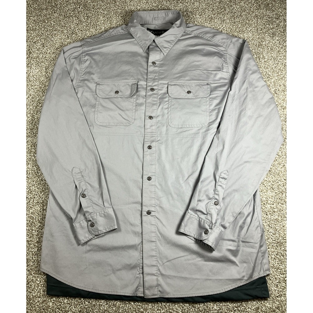 Vertx Guardian Weapon Guard Shirt Gray Men's Size XL Snap Front Long Sleeve